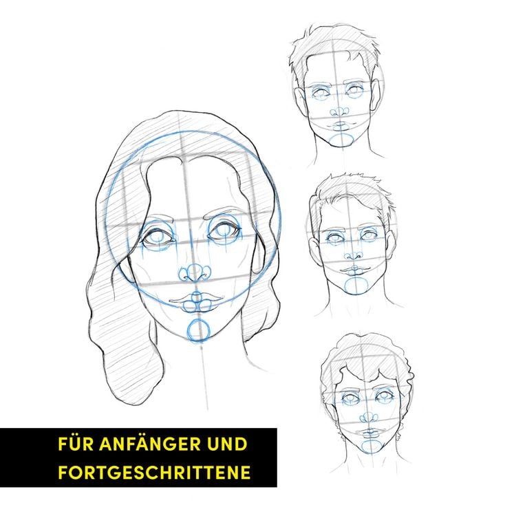 Produktbild: Die Kunst des Zeichnens. Die Loomis-Methode. Gesichter & K&ouml;pfe zeichnen