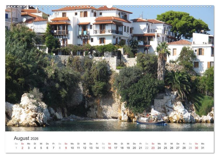 Produktbild: Sporadeninsel Skiathos (hochwertiger Premium Wandkalender 2026 DIN A2 quer), Kunstdruck in Hochglanz