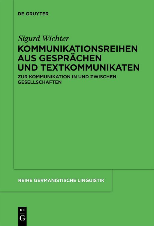 Produktbild: Kommunikationsreihen aus Gespr&auml;chen und Textkommunikaten