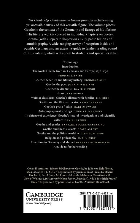 Produktbild: The Cambridge Companion to Goethe