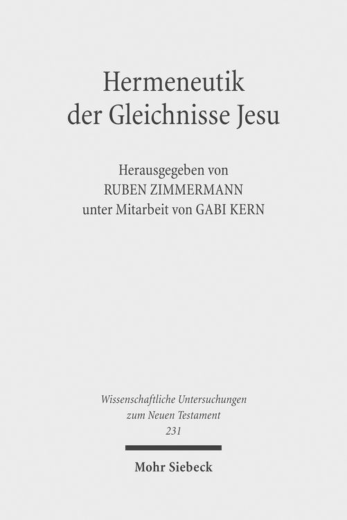Produktbild: Hermeneutik der Gleichnisse Jesu