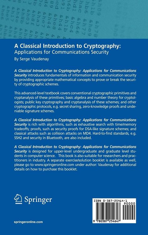Produktbild: A Classical Introduction to Cryptography