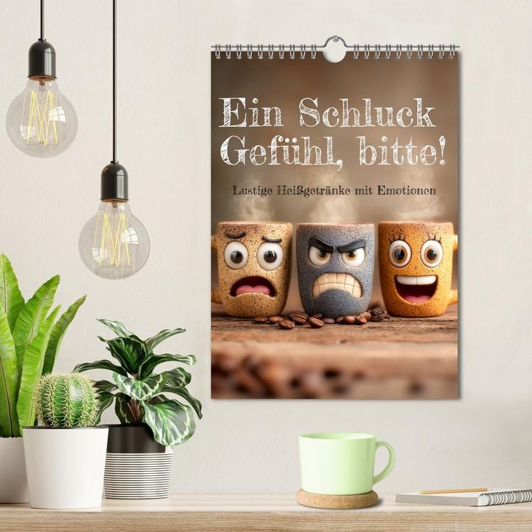 Produktbild: Ein Schluck Gef&uuml;hl, bitte! - Lustige Hei&szlig;getr&auml;nke mit Emotionen (Wandkalender 2026 DIN A4 hoch), CALVENDO Monatskalender