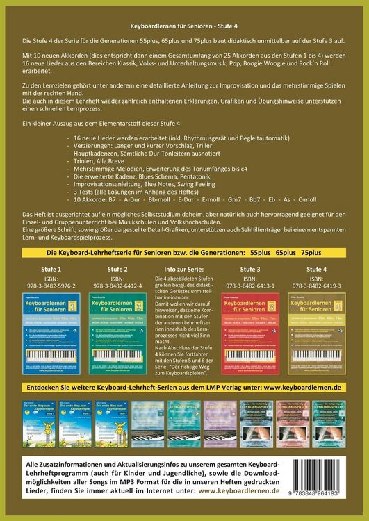 Produktbild: Keyboardlernen f&uuml;r Senioren (Stufe 4)