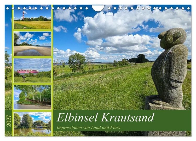 Produktbild: Elbinsel Krautsand - Impressionen von Land und Fluss (Wandkalender 2027 DIN A4 quer), CALVENDO Monatskalender