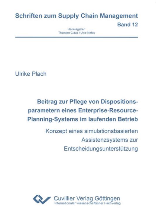Produktbild: Beitrag zur Pflege von Dispositionsparametern eines Enterprise-Resource-Planning-Systems im laufenden Betrieb