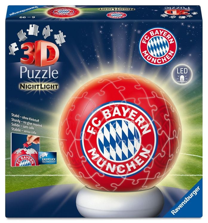 Produktbild: 3D Puzzle-Ball Nachtlicht FC Bayern M&uuml;nchen