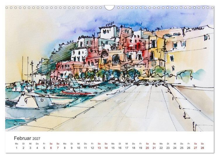 Produktbild: Italienische Reiseskizzen (Wandkalender 2027 DIN A3 quer), CALVENDO Monatskalender