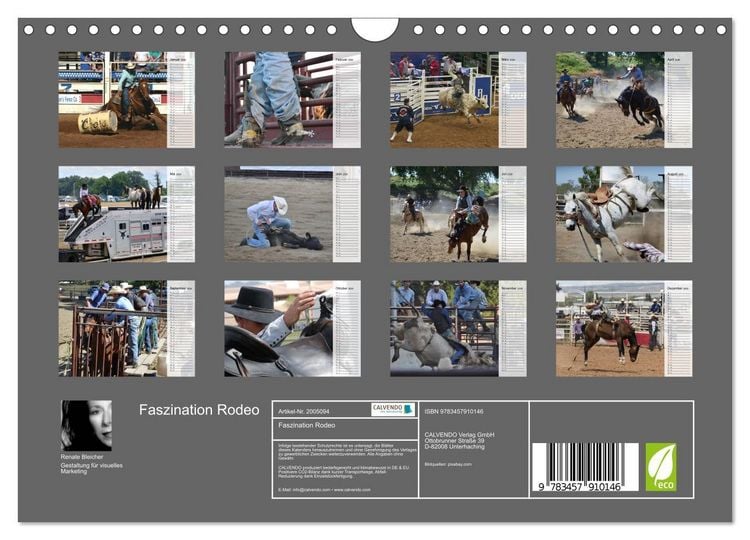 Produktbild: Faszination Rodeo (Wandkalender 2026 DIN A4 quer), CALVENDO Monatskalender