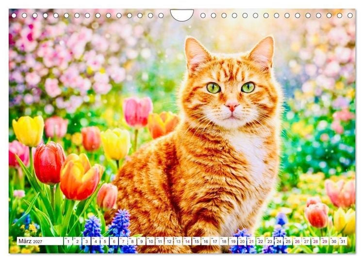 Produktbild: Rote Katzen (Wandkalender 2027 DIN A4 quer), CALVENDO Monatskalender
