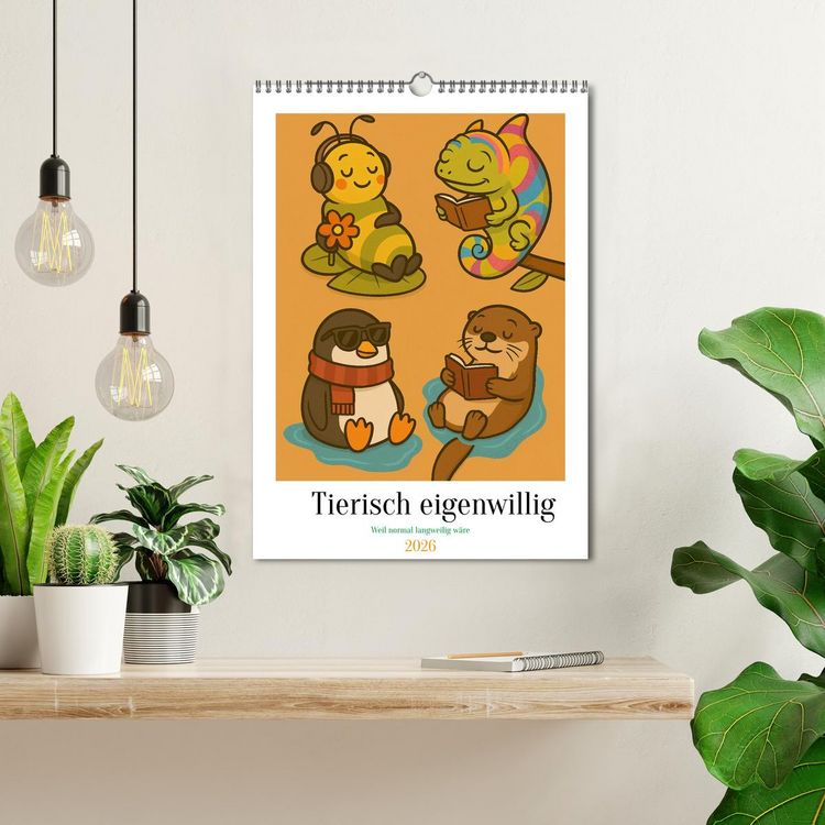 Produktbild: Tierisch eigenwillig - Weil normal langweilig w&auml;re (Wandkalender 2026 DIN A3 hoch), CALVENDO Monatskalender