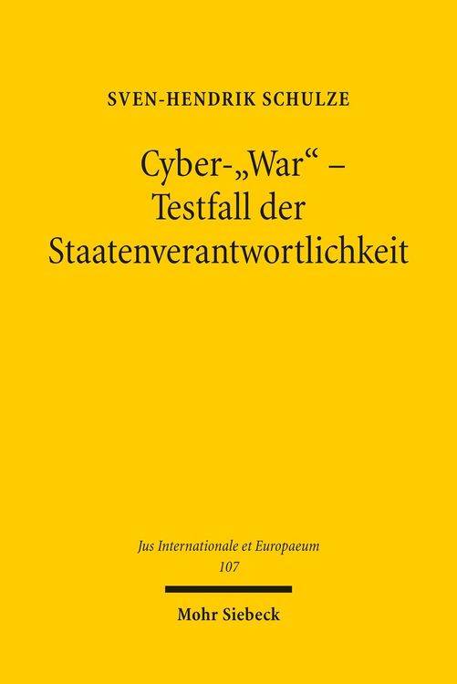 Produktbild: Cyber-'War' - Testfall der Staatenverantwortlichkeit