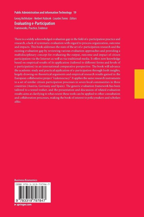 Produktbild: Evaluating e-Participation
