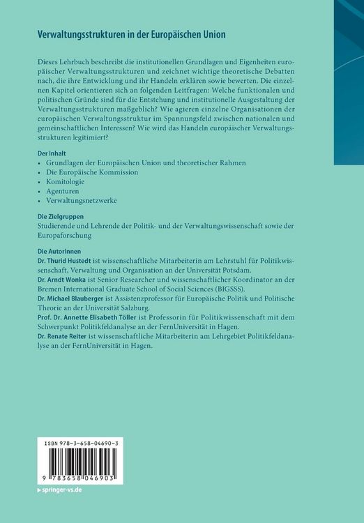 Produktbild: Verwaltungsstrukturen in der Europ&auml;ischen Union