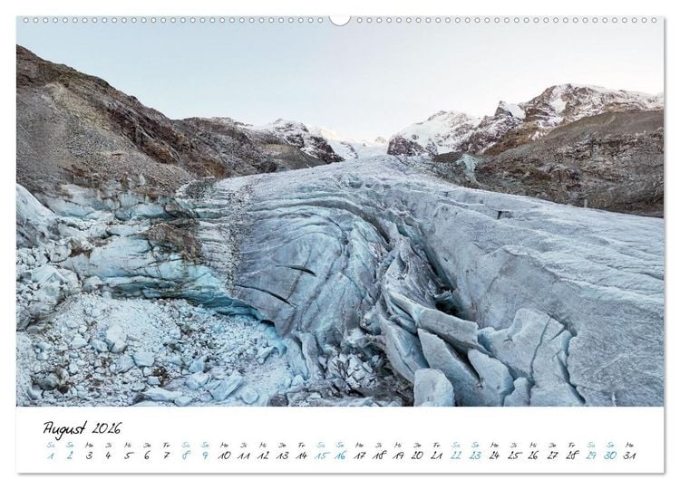 Produktbild: Eiswelten Morteratsch (hochwertiger Premium Wandkalender 2026 DIN A2 quer), Kunstdruck in Hochglanz