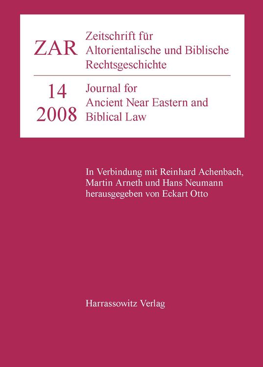 Produktbild: Zeitschrift f&uuml;r Altorientalische und Biblische Rechtsgeschichte 14 (2008)