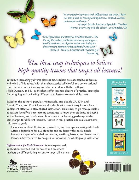 Produktbild: Differentiation for Real Classrooms