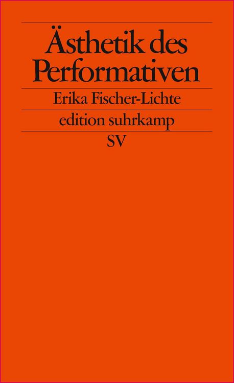 Produktbild: &Auml;sthetik des Performativen