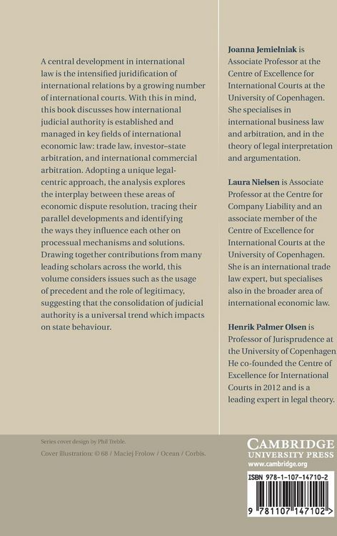 Produktbild: Establishing Judicial Authority in International Economic Law