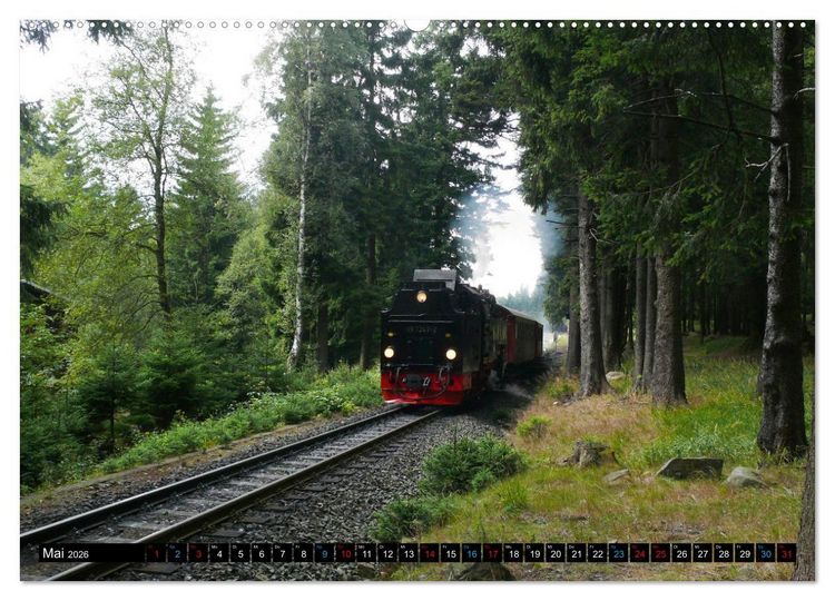 Produktbild: Dampf am Brocken - Die Harzquerbahn (hochwertiger Premium Wandkalender 2026 DIN A2 quer), Kunstdruck in Hochglanz