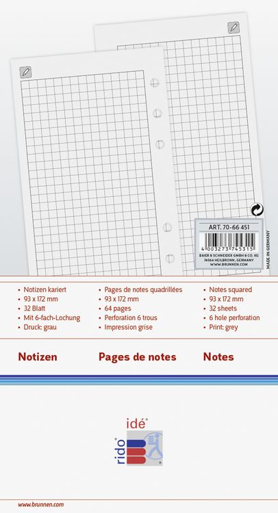 Produktbild: TimerTiming2 kariert Notiz Formular