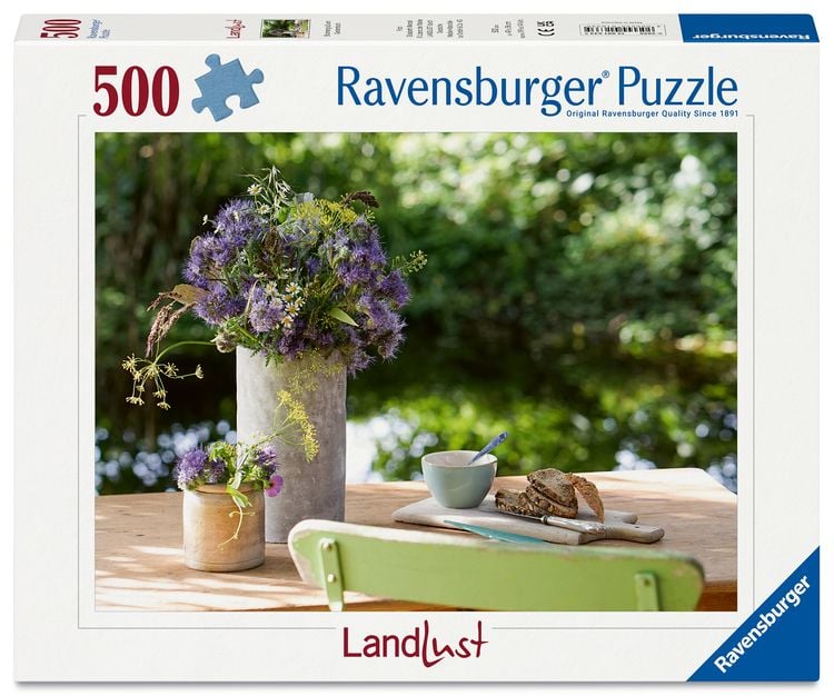 Produktbild: Landlust Puzzle 500 Teile - Blumengru&szlig; am Gartentisch