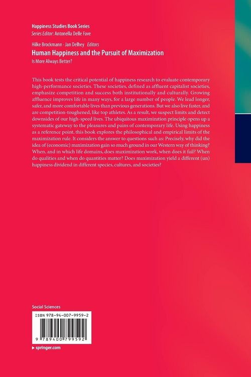Produktbild: Human Happiness and the Pursuit of Maximization