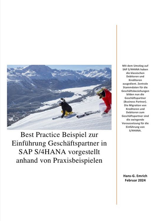 Produktbild: Best Practice Beispiel zur Einf&uuml;hrung Gesch&auml;ftspartner in SAP S/4HANA vorgestellt anhand von Praxisbeispielen
