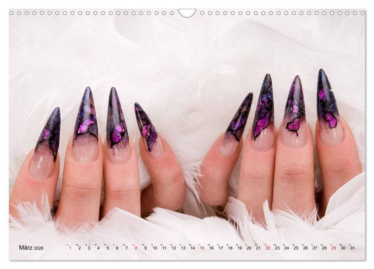 Produktbild: Verg&auml;ngliche Kunst - Nailart Episode 1 (Wandkalender 2026 DIN A3 quer), CALVENDO Monatskalender