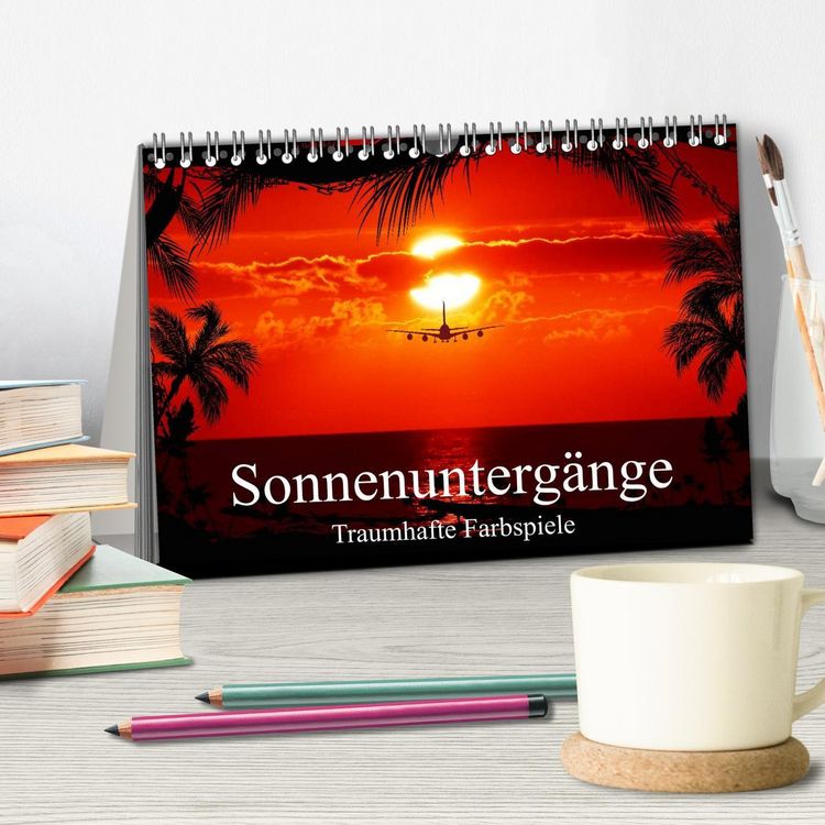 Produktbild: Sonnenunterg&auml;nge &bull; Traumhafte Farbspiele (Tischkalender 2026 DIN A5 quer), CALVENDO Monatskalender