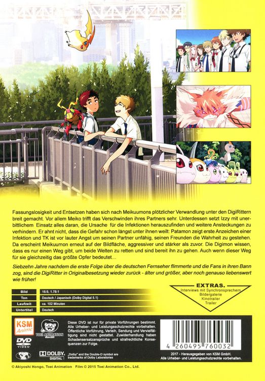 Produktbild: Digimon Adventure tri. Chapter 3 - Confession