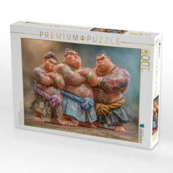 Produktbild: CALVENDO Puzzle Sumoringer Karikaturen | 1000 Teile Lege-Gr&ouml;&szlig;e 64x48cm Foto-Puzzle f&uuml;r gl&uuml;ckliche Stunden