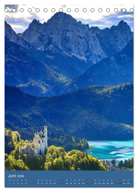 Produktbild: Das Allg&auml;u &ndash; eine Landschaft wie im M&auml;rchen (Tischkalender 2026 DIN A5 hoch), CALVENDO Monatskalender