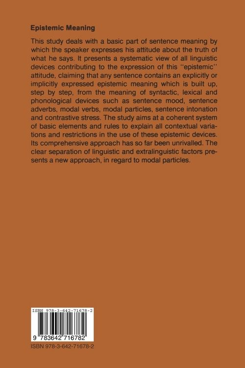 Produktbild: Epistemic Meaning