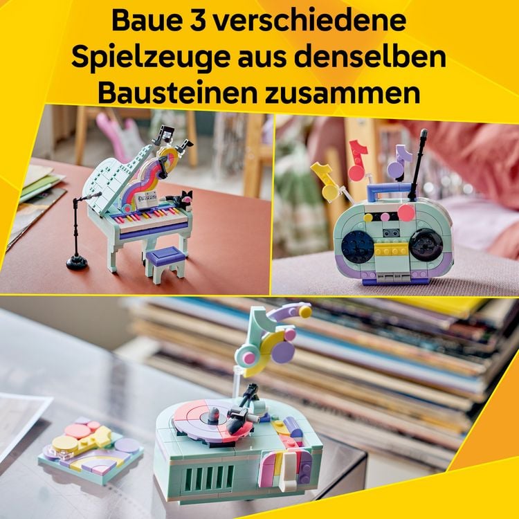 Produktbild: LEGO Creator 3-in-1-Set 31392 Deko-Klavier mit Katze, Spielzeug ab 9