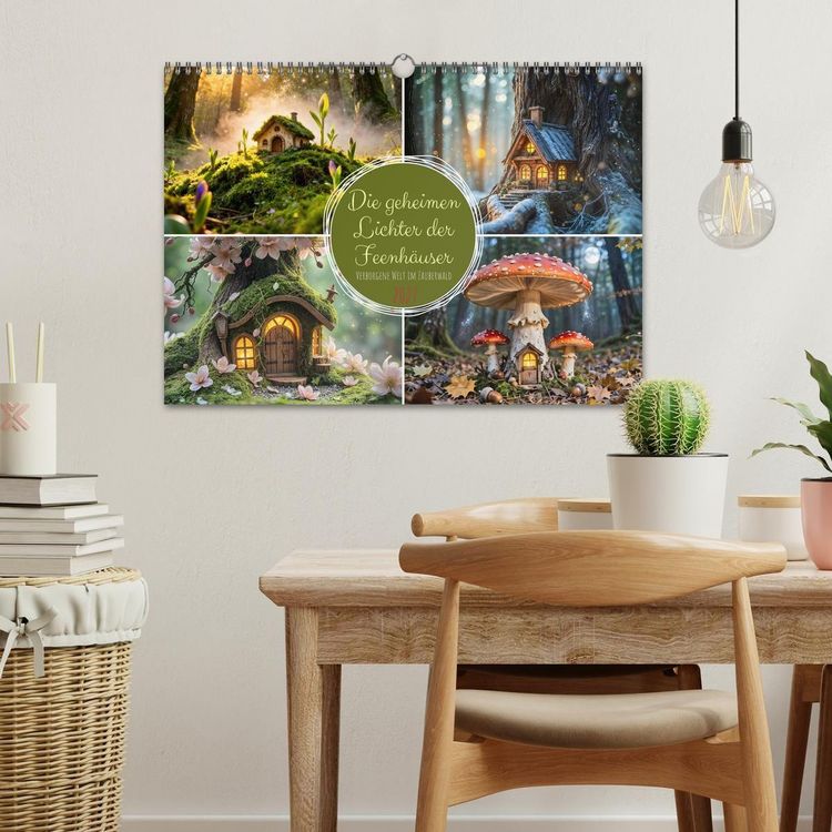 Produktbild: Die geheimen Lichter der Feenh&auml;user - Verborgene Welt im Zauberwald. (Wandkalender 2027 DIN A3 quer), CALVENDO Monatskalender
