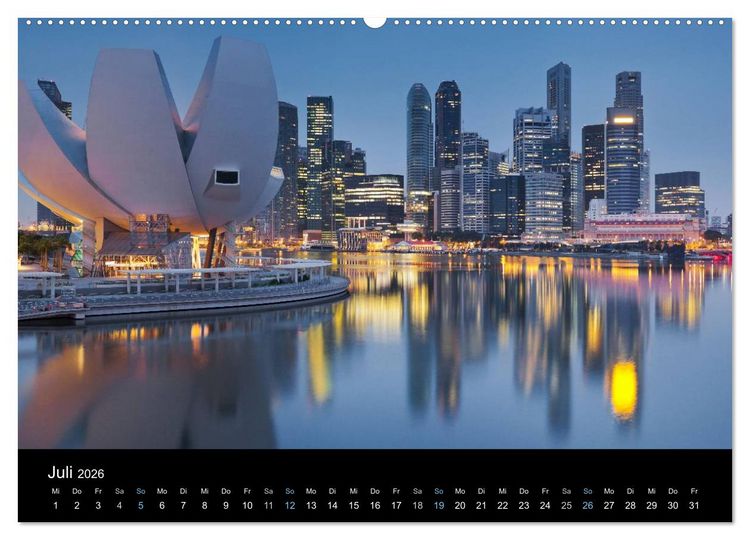 Produktbild: Metropolen zur blauen Stunde 2026 (Wandkalender 2026 DIN A2 quer), CALVENDO Monatskalender