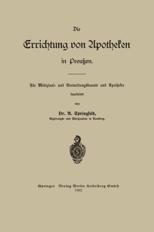 Produktbild: Die Errichtung von Apotheken in Preu&szlig;en