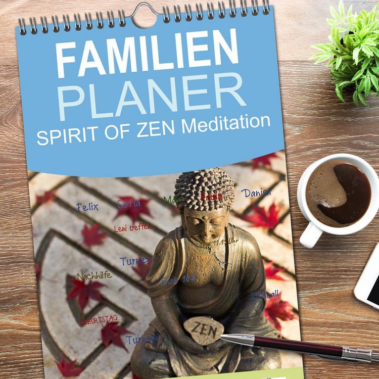 Produktbild: Familienplaner 2026 - SPIRIT OF ZEN Meditation mit 5 Spalten (Wandkalender, 21 x 45 cm) CALVENDO
