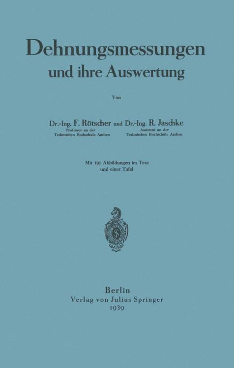 Produktbild: Dehnungsmessungen und ihre Auswertung