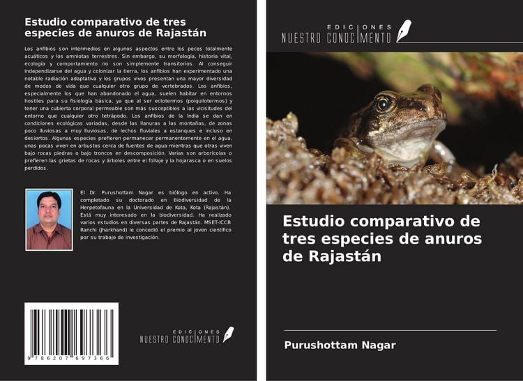 Produktbild: Estudio comparativo de tres especies de anuros de Rajast&aacute;n