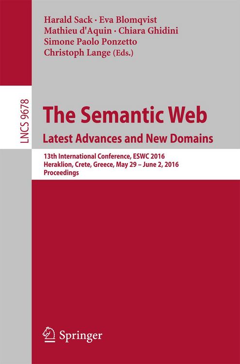 Produktbild: The Semantic Web. Latest Advances and New Domains
