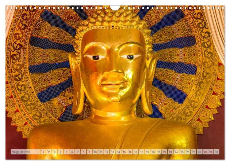 Produktbild: BUDDHA - Buddhistische Tempel in Nordthailand (Wandkalender 2026 DIN A3 quer), CALVENDO Monatskalender