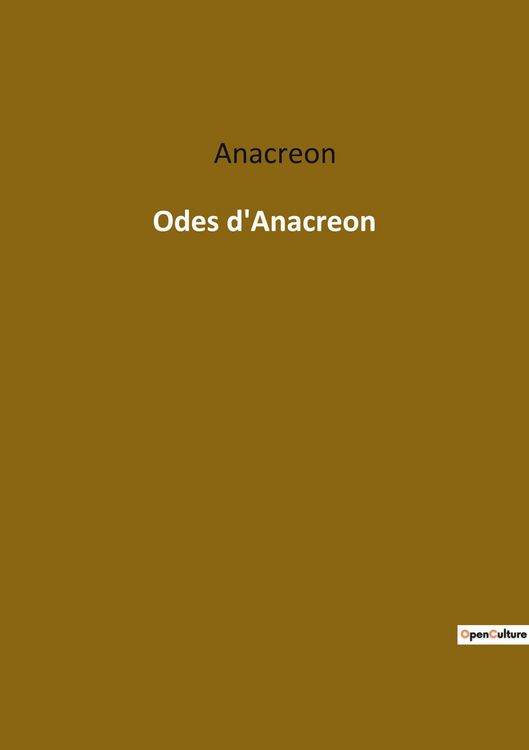 Produktbild: Odes d'Anacreon