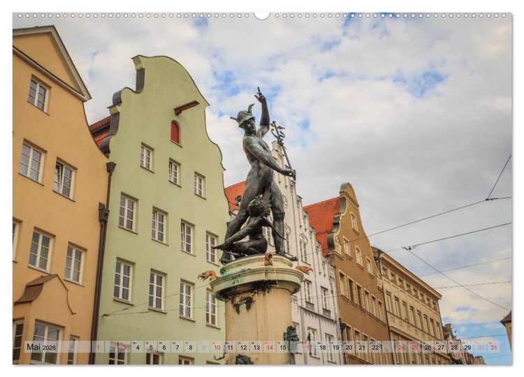 Produktbild: Augsburger Wasser (hochwertiger Premium Wandkalender 2026 DIN A2 quer), Kunstdruck in Hochglanz