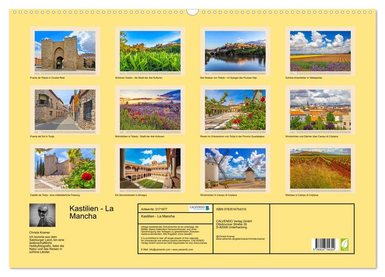 Produktbild: Kastilien - La Mancha (Wandkalender 2026 DIN A2 quer), CALVENDO Monatskalender