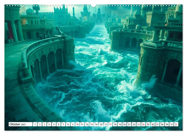 Produktbild: Atlantis &ndash; Glanz und Fall einer verlorenen Welt (Wandkalender 2027 DIN A2 quer), CALVENDO Monatskalender