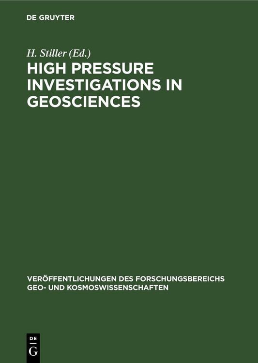 Produktbild: High Pressure Investigations in Geosciences