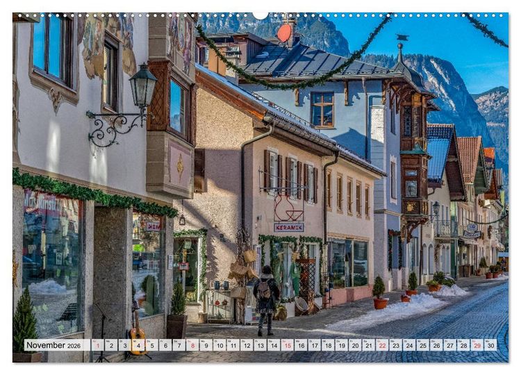 Produktbild: Garmisch-Partenkirchen - Zentrum des Werdenfelser Landes (Wandkalender 2026 DIN A2 quer), CALVENDO Monatskalender