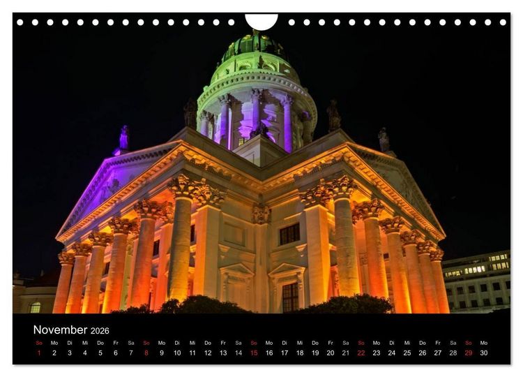 Produktbild: Berlin bei Nacht (Wandkalender 2026 DIN A4 quer), CALVENDO Monatskalender